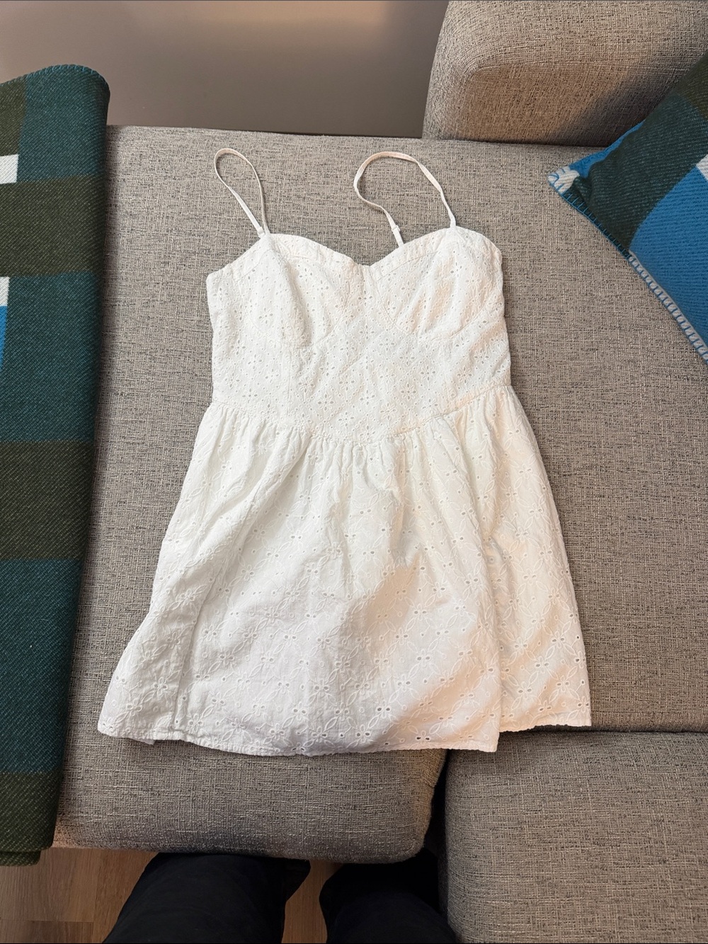 American Eagle Outfitters White Eyelet Sundress